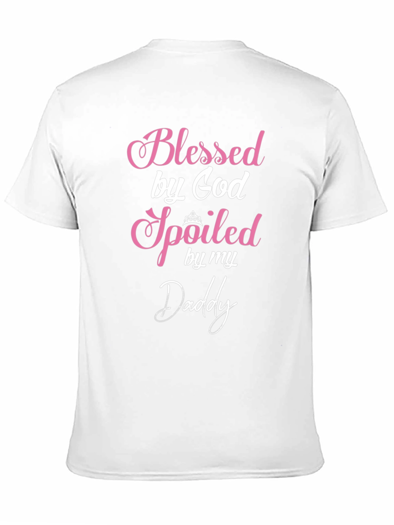 Camiseta Negra Blessed by God Spoiled by my Daddy