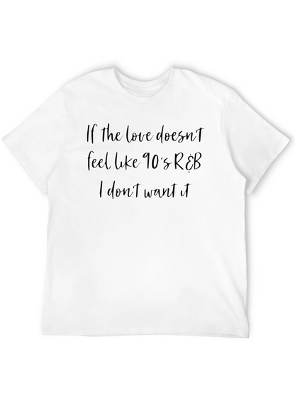 Camiseta Negra con Frase Nostálgica R&B de los 90