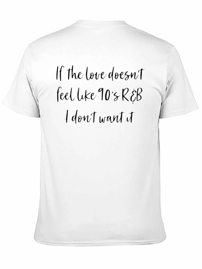 Camiseta Negra con Frase Nostálgica R&B de los 90