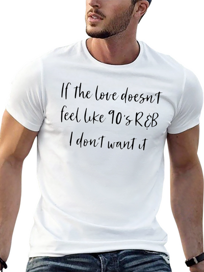 Camiseta Negra con Frase Nostálgica R&B de los 90
