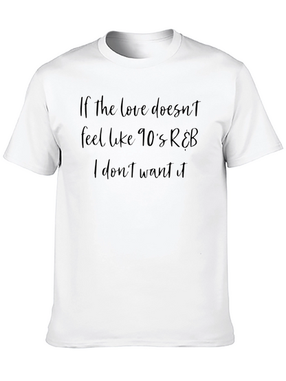 Camiseta Negra con Frase Nostálgica R&B de los 90