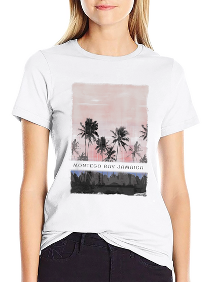 Camiseta Negra: Montego Bay Jamaica