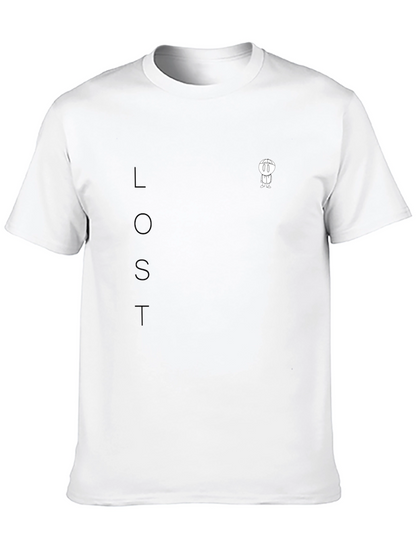 Camiseta Negra Lost Estampada