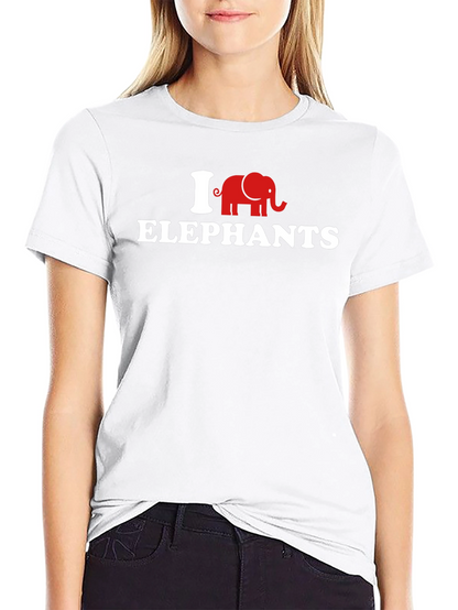 Camiseta Negra Amo Elefantes para Hombre