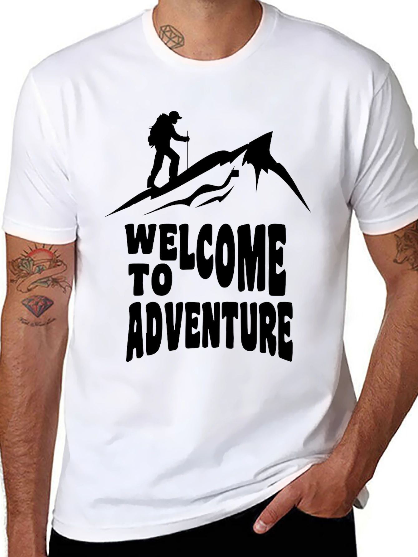Camiseta Negra Welcome to Adventure