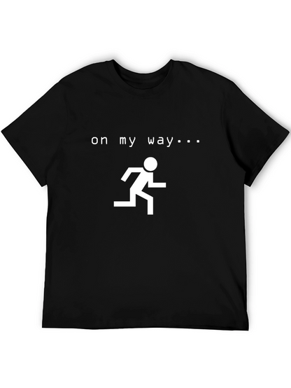 Camiseta Negra Hombre - On My Way