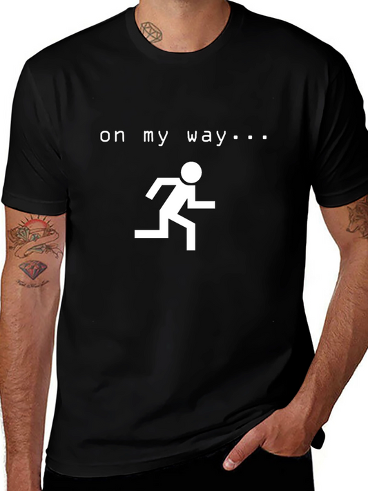 Camiseta Negra Hombre - On My Way
