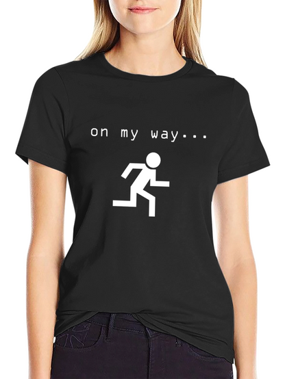 Camiseta Negra Hombre - On My Way