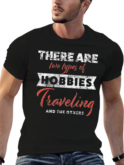 Camiseta Negra Hobbies Viajes