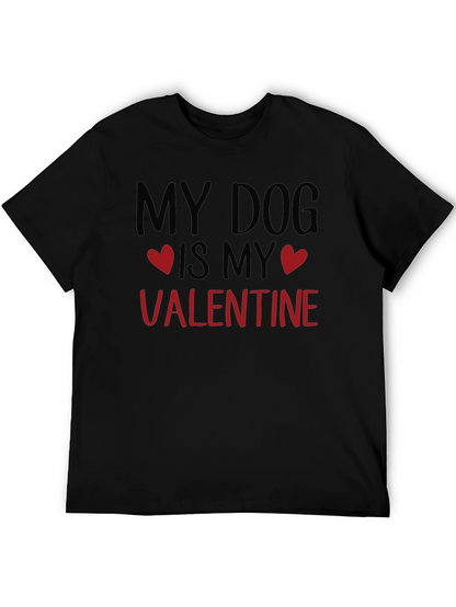 Camiseta Negra My Dog is My Valentine
