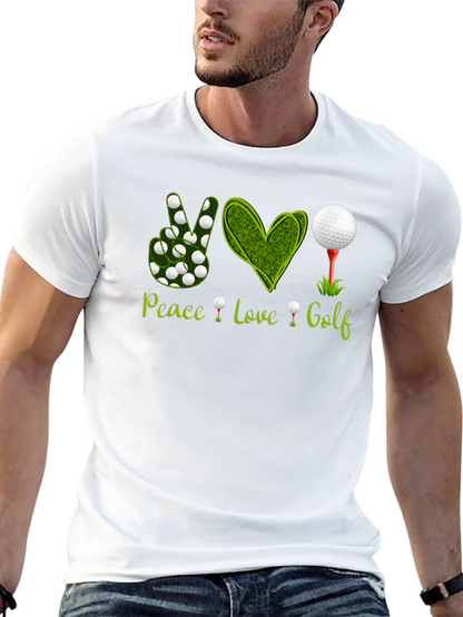 Camiseta Negra Peace Love Golf