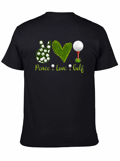 Camiseta Negra Peace Love Golf