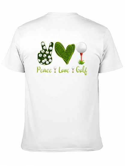 Camiseta Negra Peace Love Golf