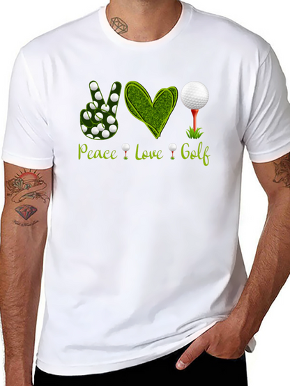 Camiseta Negra Peace Love Golf
