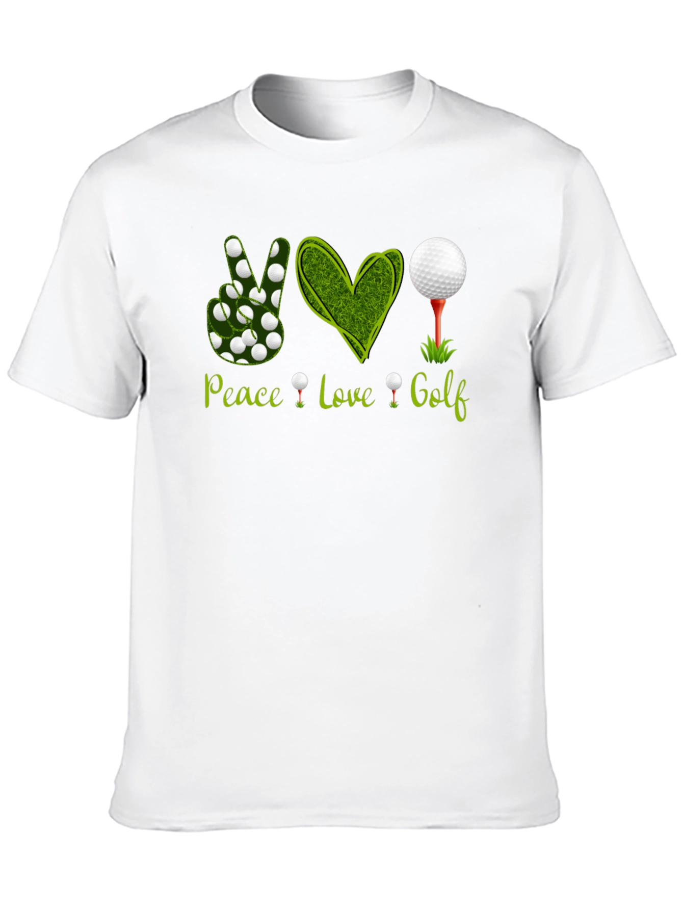 Camiseta Negra Peace Love Golf