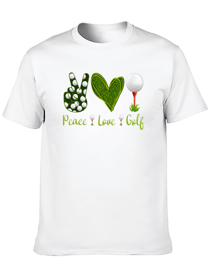 Camiseta Negra Peace Love Golf