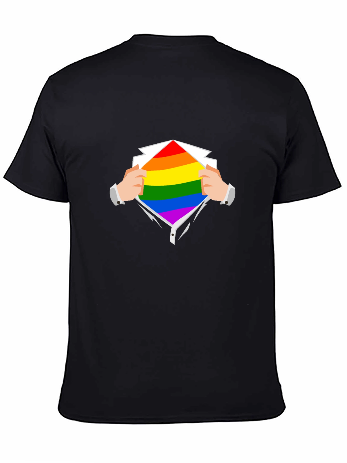 Camiseta Negra con Diseño de Orgullo LGBT