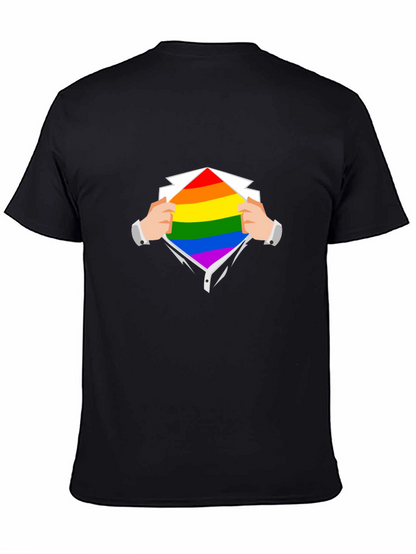 Camiseta Negra con Diseño de Orgullo LGBT