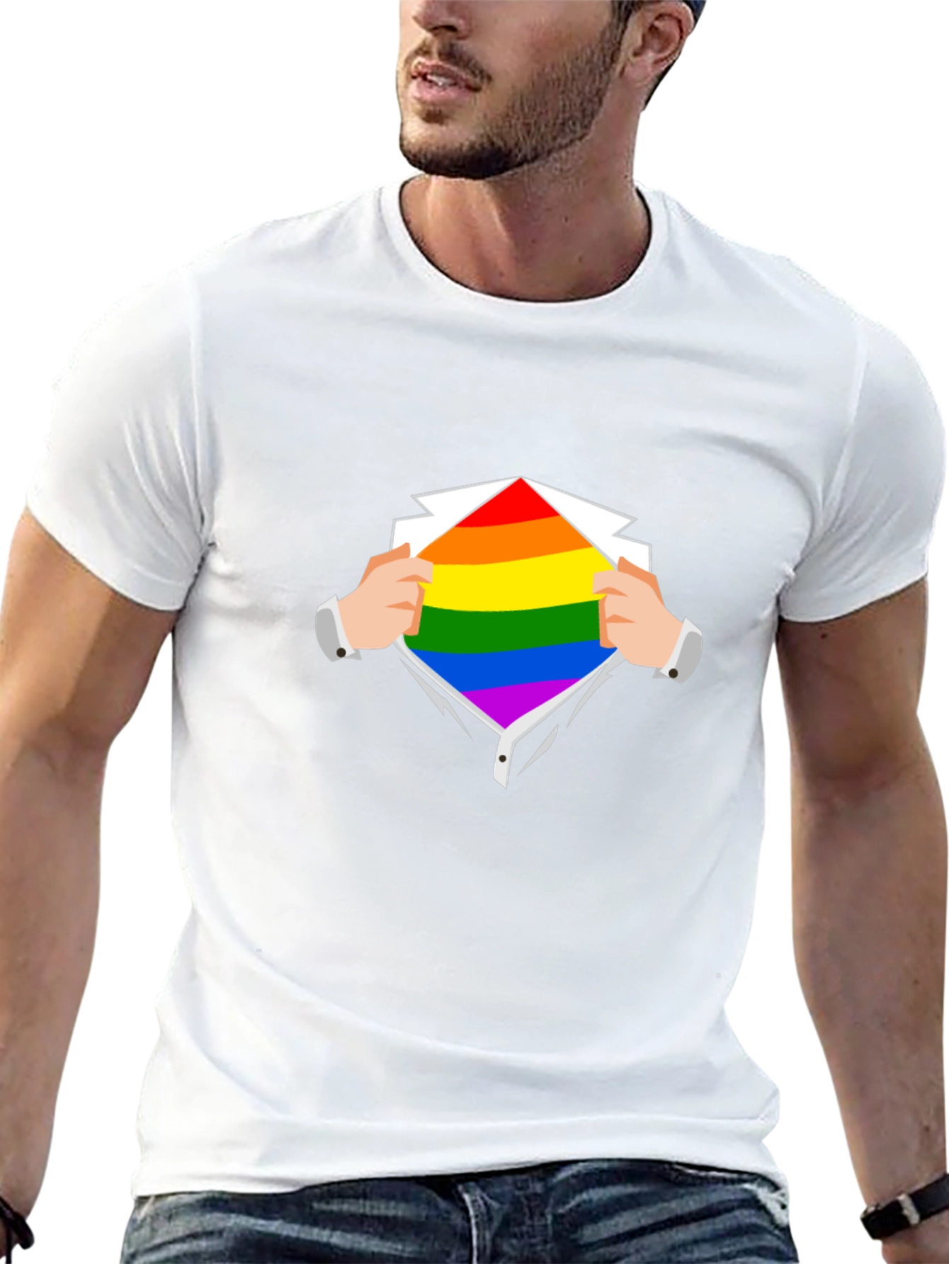 Camiseta Negra con Diseño de Orgullo LGBT