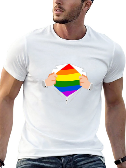 Camiseta Negra con Diseño de Orgullo LGBT