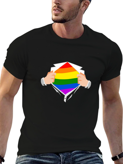 Camiseta Negra con Diseño de Orgullo LGBT