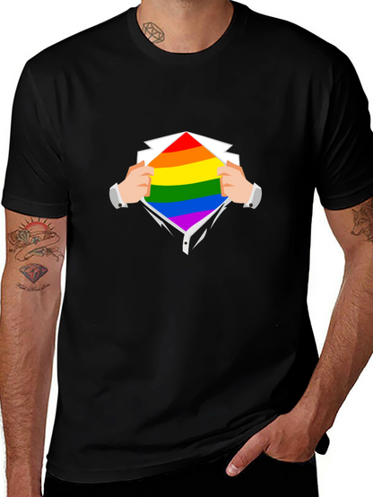 Camiseta Negra con Diseño de Orgullo LGBT