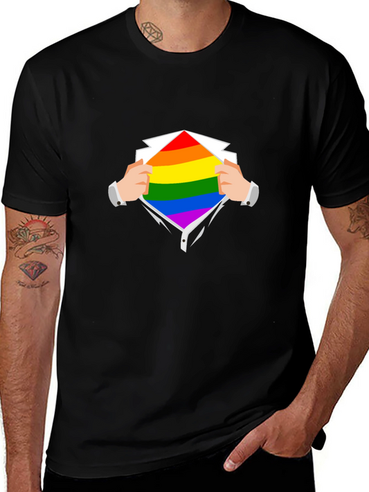 Camiseta Negra con Diseño de Orgullo LGBT