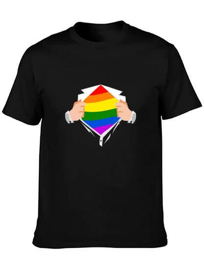 Camiseta Negra con Diseño de Orgullo LGBT