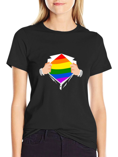Camiseta Negra con Diseño de Orgullo LGBT