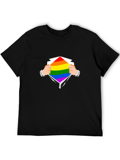 Camiseta Negra con Diseño de Orgullo LGBT