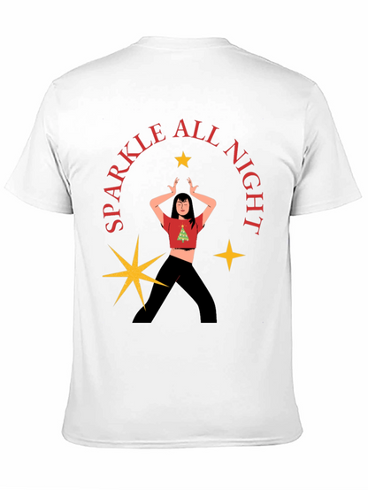 Camiseta Negra Festiva Sparkle All Night