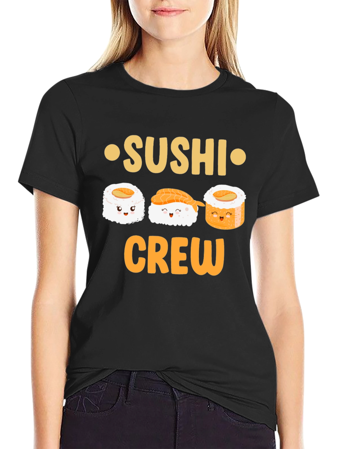 Camiseta Negra Sushi Crew