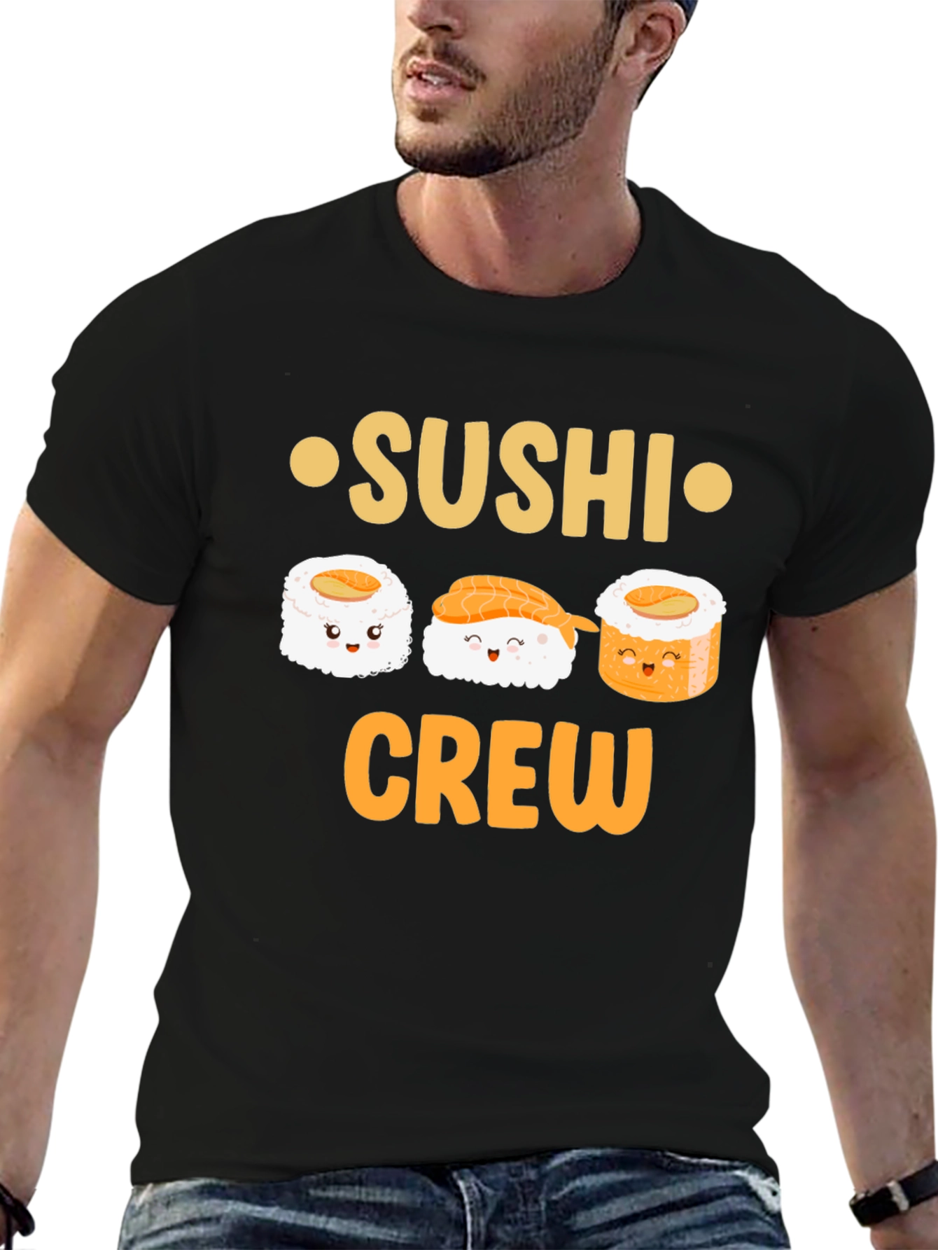 Camiseta Negra Sushi Crew