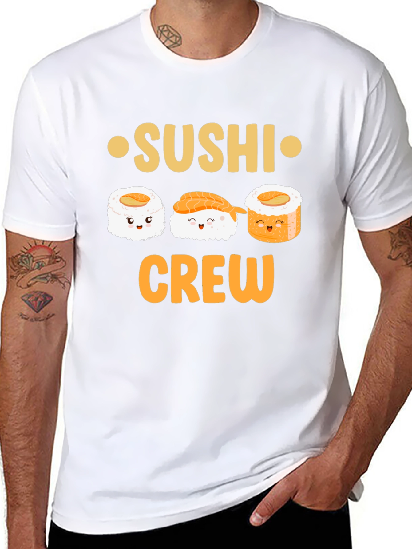 Camiseta Negra Sushi Crew