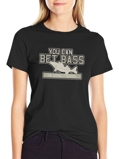 Camiseta Negra con Diseño de Pesca Bet Bass