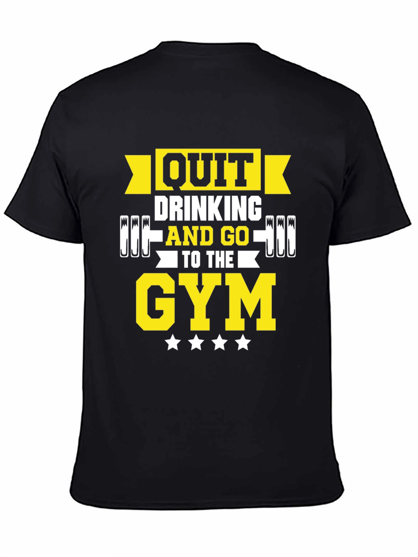 Camiseta Negra Gym Motivacional