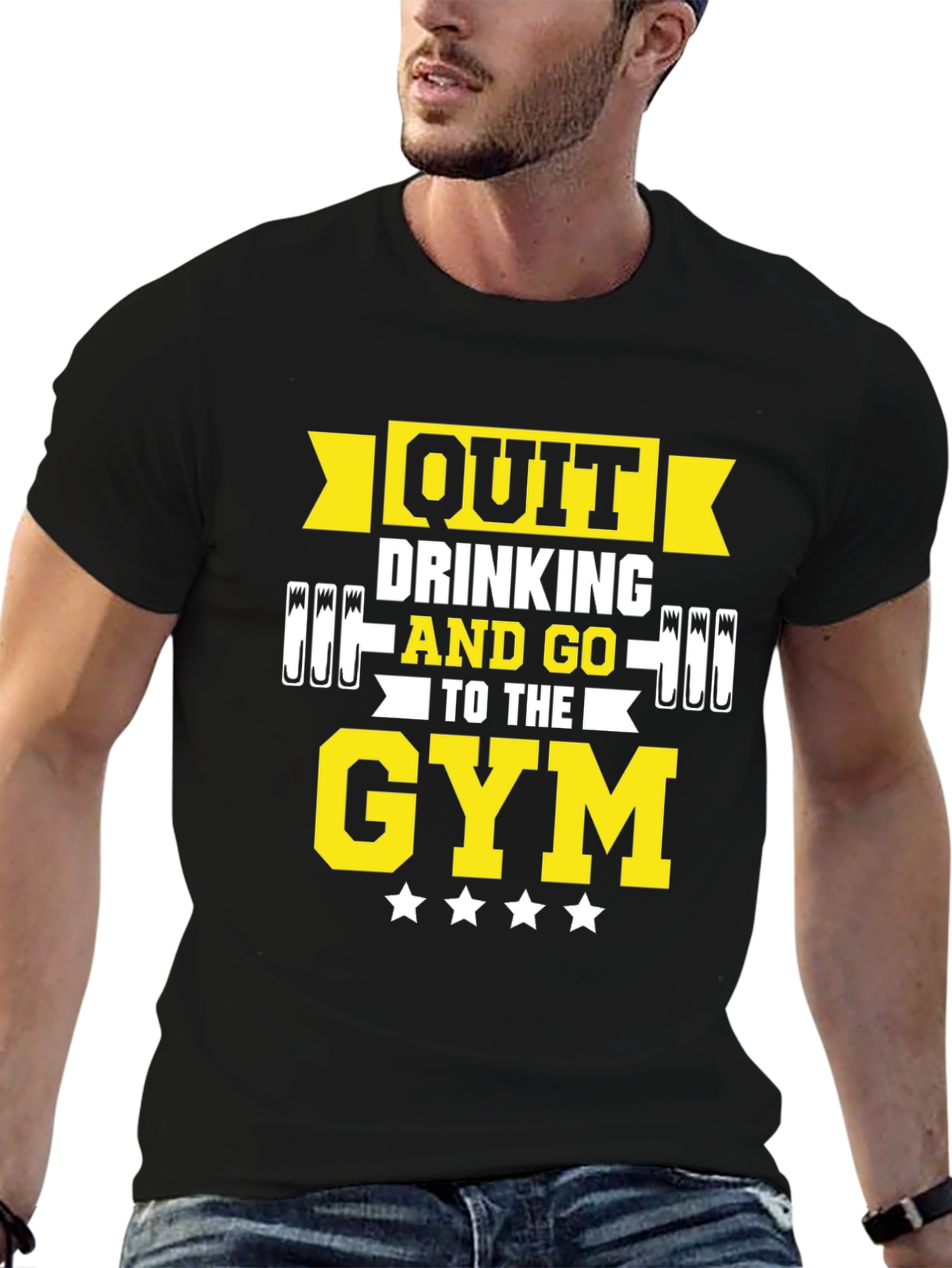 Camiseta Negra Gym Motivacional