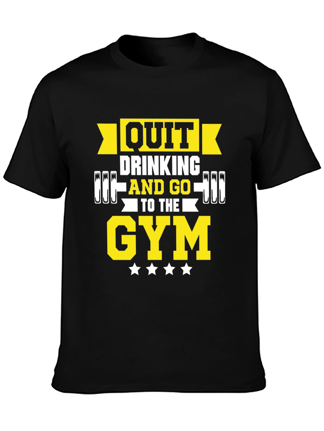 Camiseta Negra Gym Motivacional