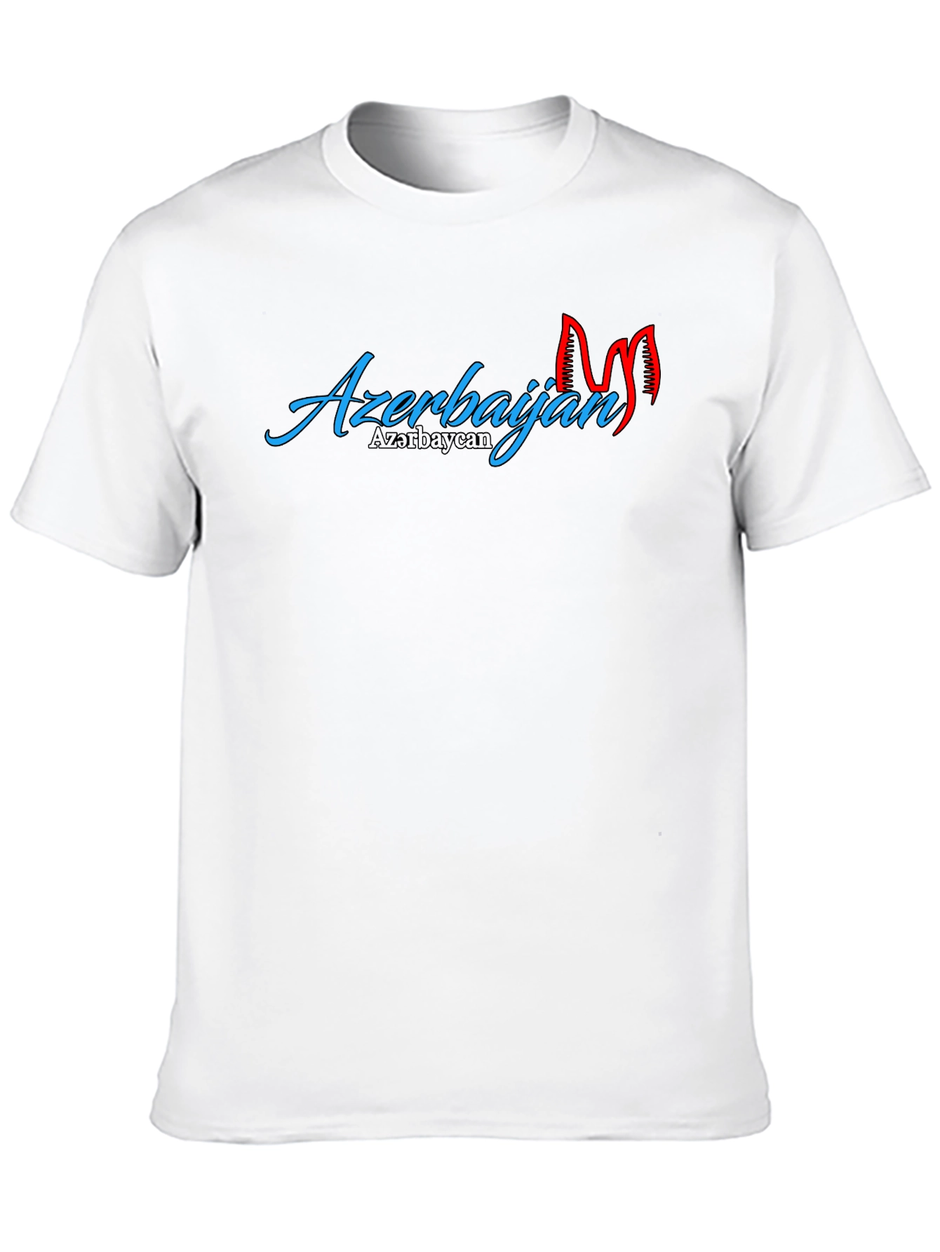 Camiseta Negra Azerbaijan Diseño Llamativo