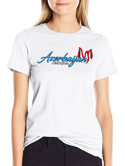 Camiseta Negra Azerbaijan Diseño Llamativo