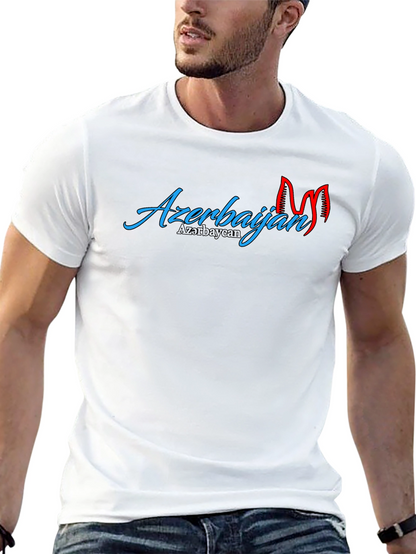 Camiseta Negra Azerbaijan Diseño Llamativo