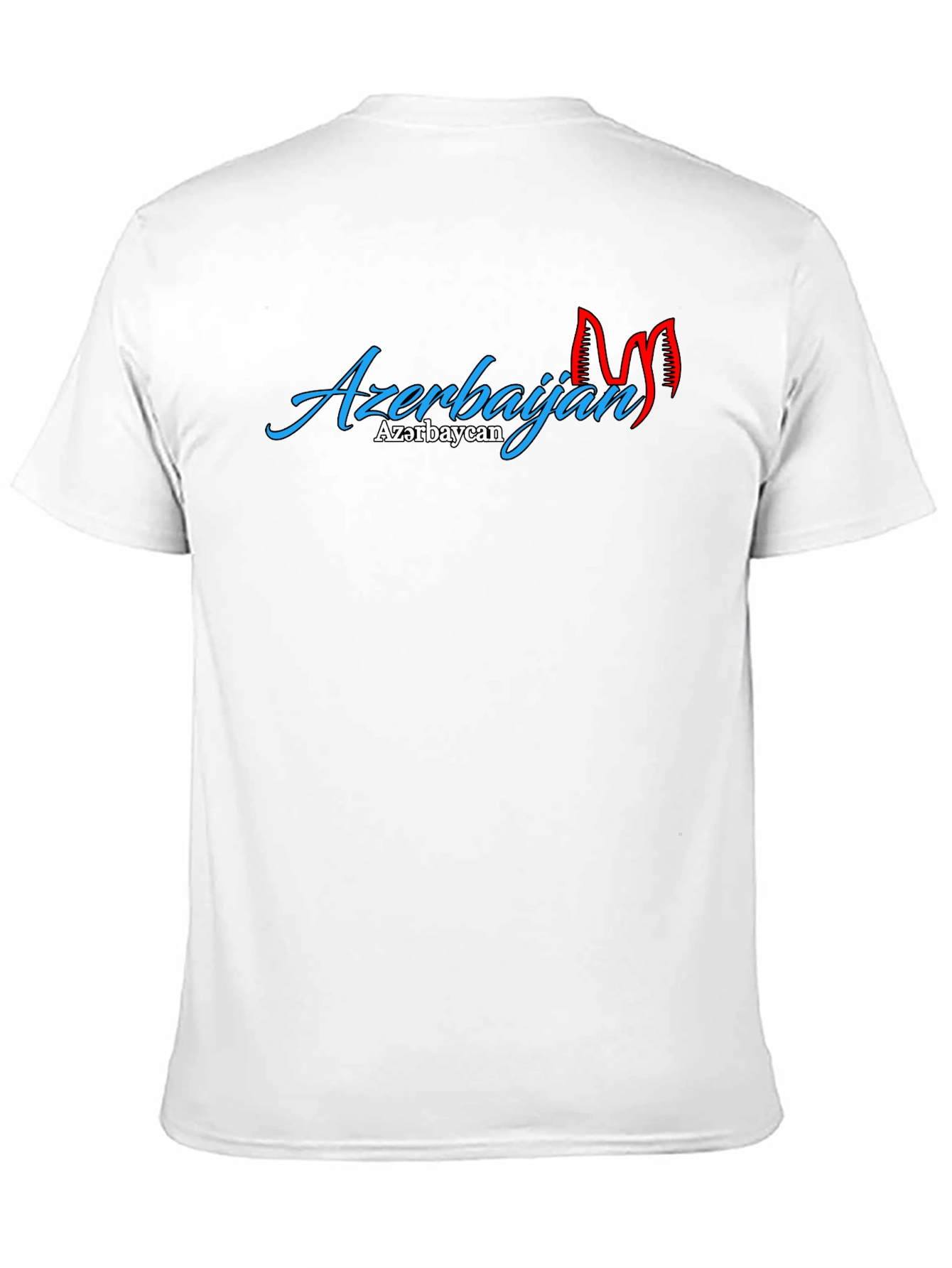 Camiseta Negra Azerbaijan Diseño Llamativo