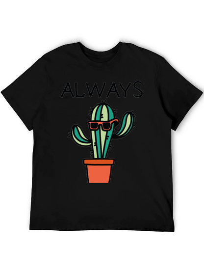 Camiseta Negra con Diseño de Cactus Cool