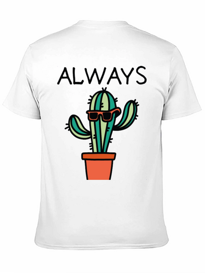 Camiseta Negra con Diseño de Cactus Cool