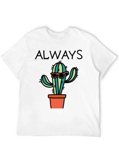 Camiseta Negra con Diseño de Cactus Cool