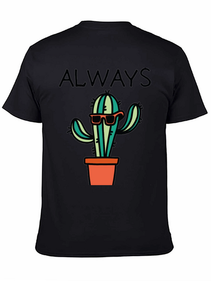 Camiseta Negra con Diseño de Cactus Cool
