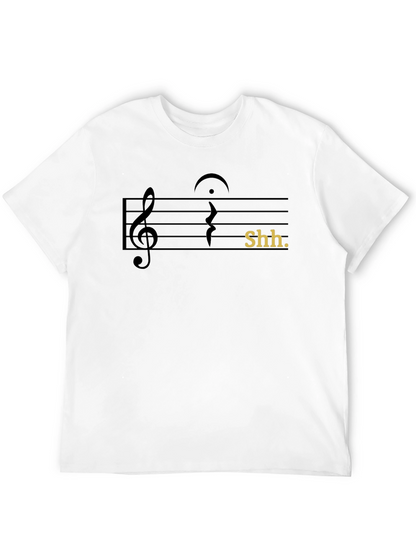 Camiseta Negra Shh Musical para Hombre