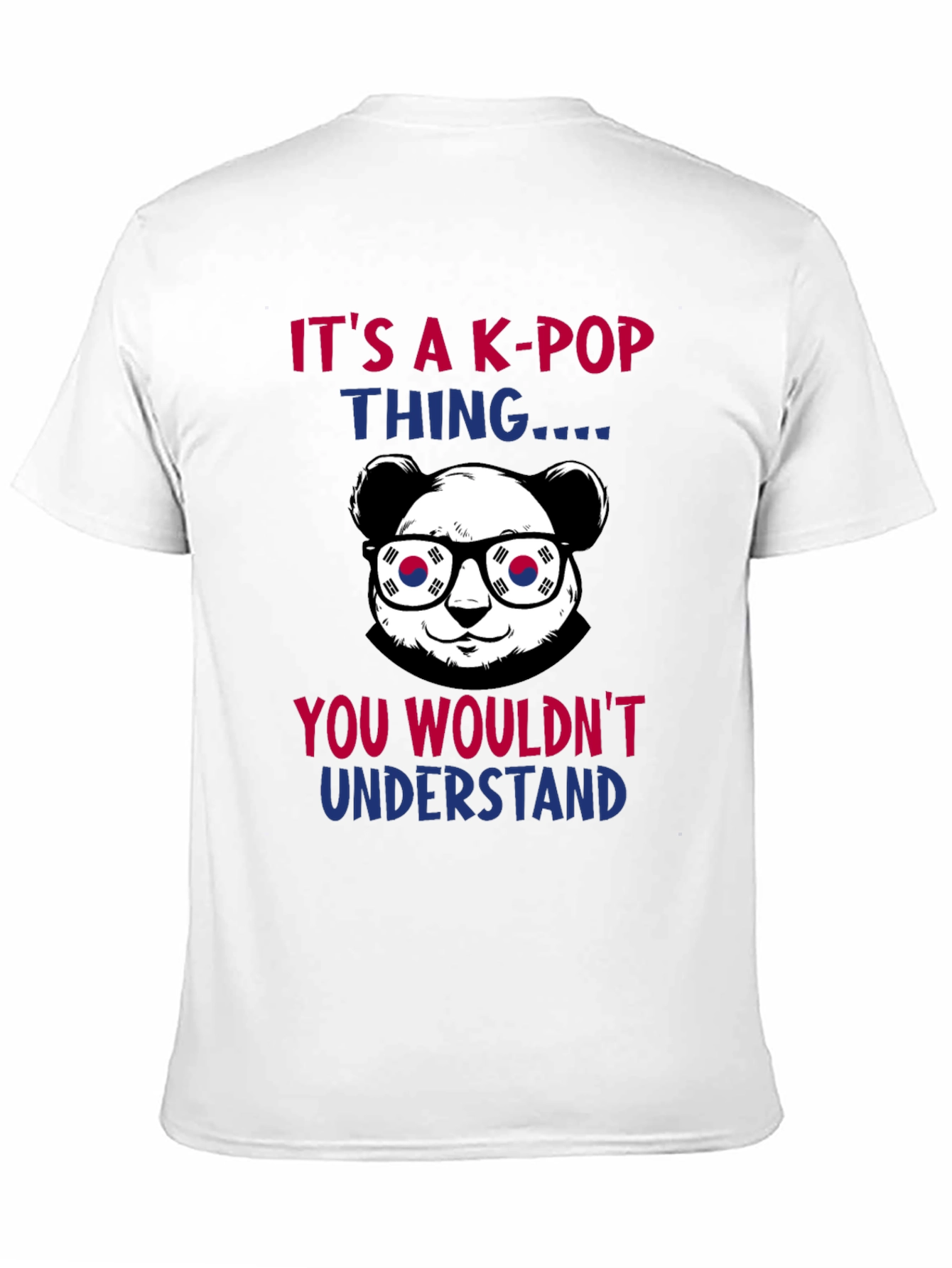 Camiseta Negra K-Pop Panda Coreano
