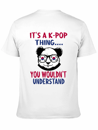 Camiseta Negra K-Pop Panda Coreano