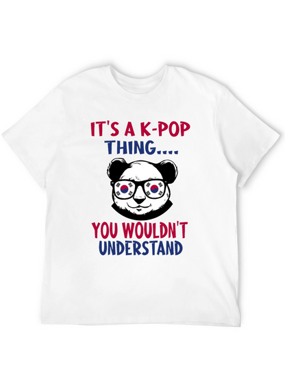 Camiseta Negra K-Pop Panda Coreano